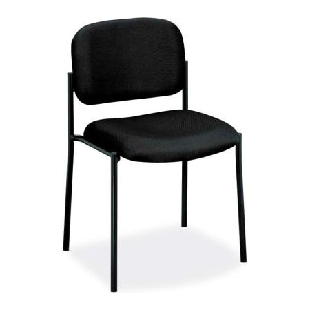 Hon basyx by HON Stacking Armless Guest Chair - Fabric - Black BSXVL606VA10